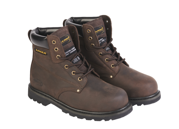 Arma Challenger Brown Full Grain Leather Boot - Size 10