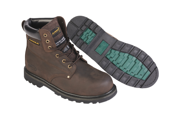 Arma Challenger Brown Full Grain Leather Boot - Size 8