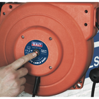 Sealey Cable Reel System Retractable 10m 2 x 230V Socket