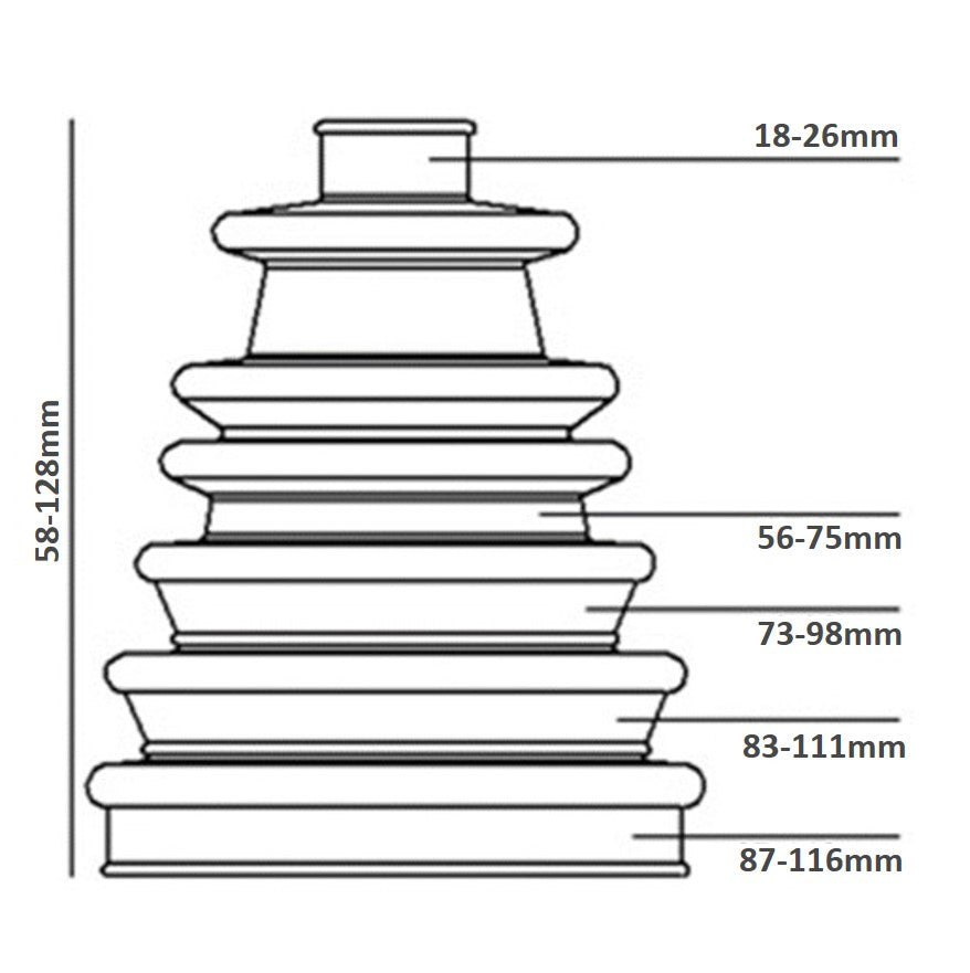 Bailcast Universal CV Boot Kit - Standard