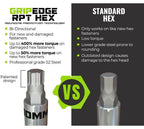 GripEdge 8pc 1/4 Dr Short Metric RPT Hex Driver Set
