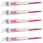 Milwaukee Sawzall Blade 150 X 5 Tpi - 5pcs 48005035