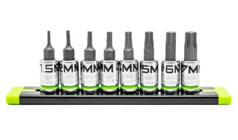 GripEdge 8pc 1/4 Dr Short Metric RPT Hex Driver Set