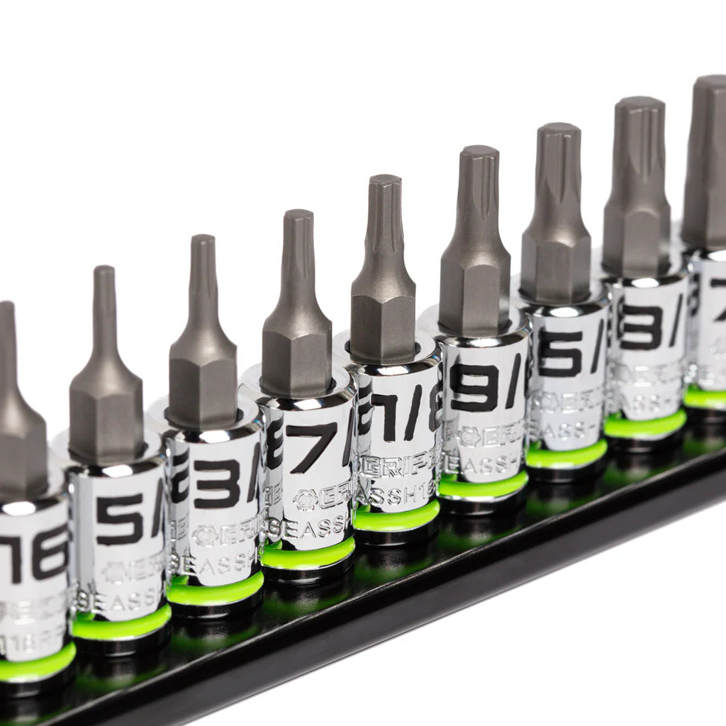 GripEdge 11pc 1/4 Dr Short SAE RPT Hex Driver Set