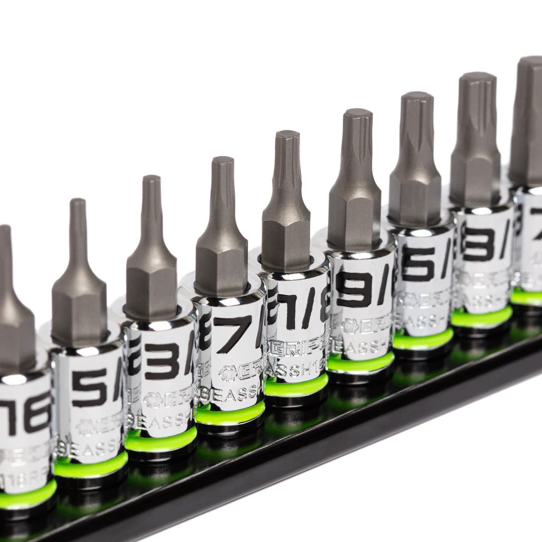 GripEdge 11pc 1/4 Dr Short SAE RPT Hex Driver Set