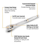 Gearwrench 1/4 Dr 120XP Full Polish Teardrop Ratchet