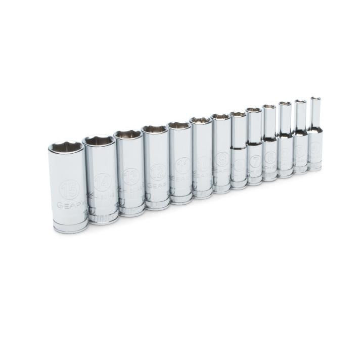 Gearwrench 13pc Deep Socket Set 1/4in Drive 6 Point