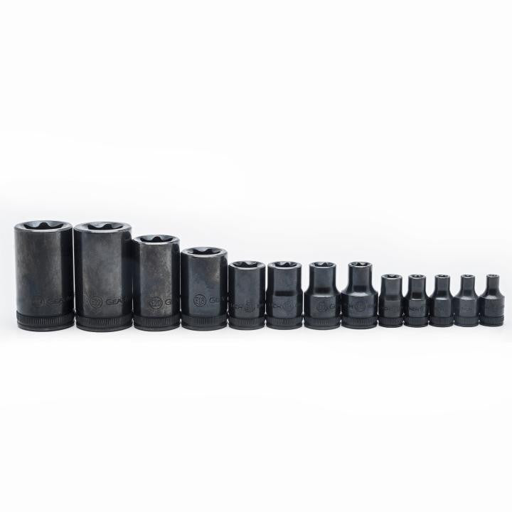 Gearwrench 13Pc 1/4 2/8 & 1/2Dr External Torx Socket Set