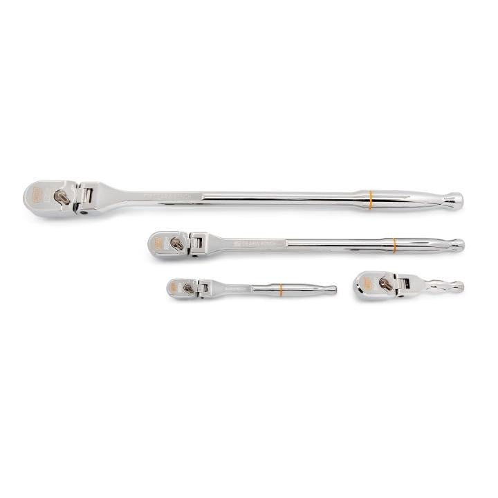 Gearwrench 4pc Flex Head Tear Drop Ratchet Set 120XP 1/4, 3/8, 1/2 Drive