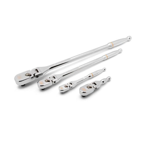 Gearwrench 4pc Flex Head Tear Drop Ratchet Set 120XP 1/4, 3/8, 1/2 Drive