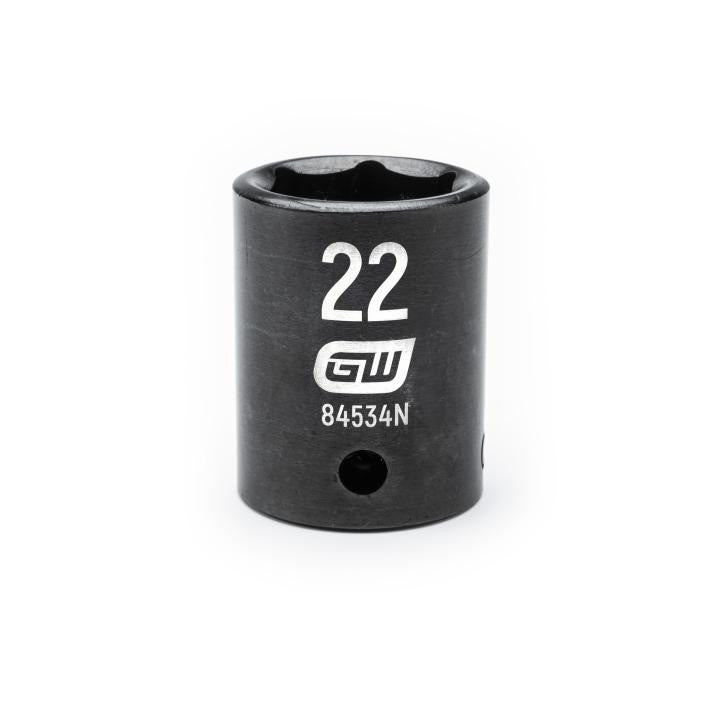 Gearwrench Standard Impact Socket 1/2in Drive 22mm