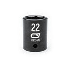 Gearwrench Standard Impact Socket 1/2in Drive 22mm