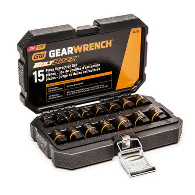 Gearwrench 15Pc 1/4 And 3/8 Dr Bolt Biter Extraction Socket