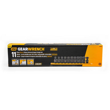 Gearwrench 11 Pc 3/8 Dr 6 Pt Metric Pinless Universal Set