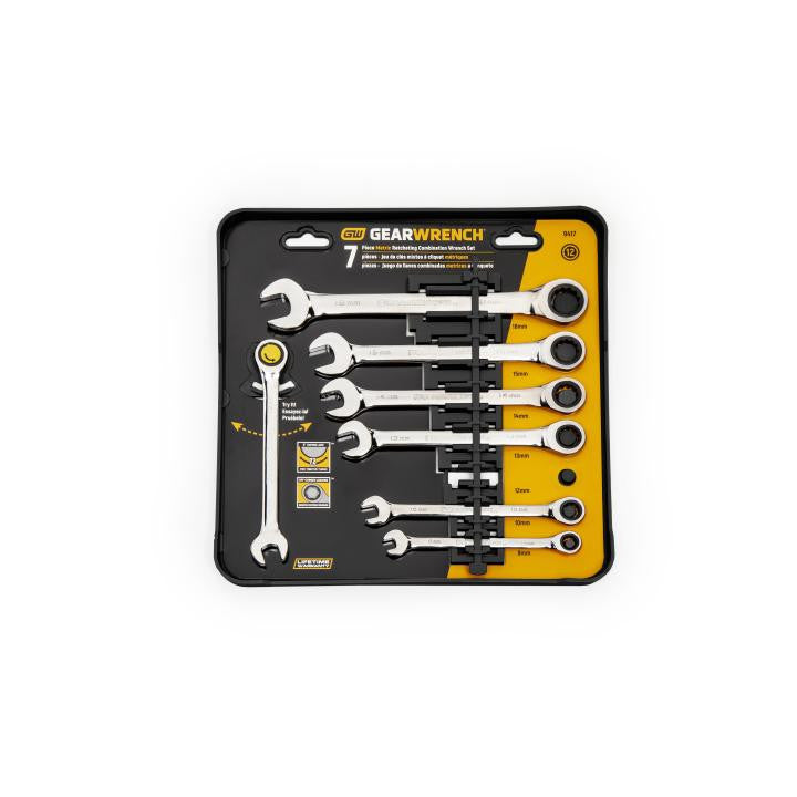 Gearwrench Wrench Ratching Comb Set Metric 7 Pc Gearwrench