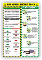 High Voltage Electric Shock Safety Poster