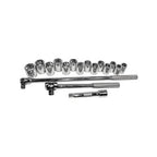 K Tool Socket Set 1/2 Dr 6 Point Metric 15-28mm 17Pc