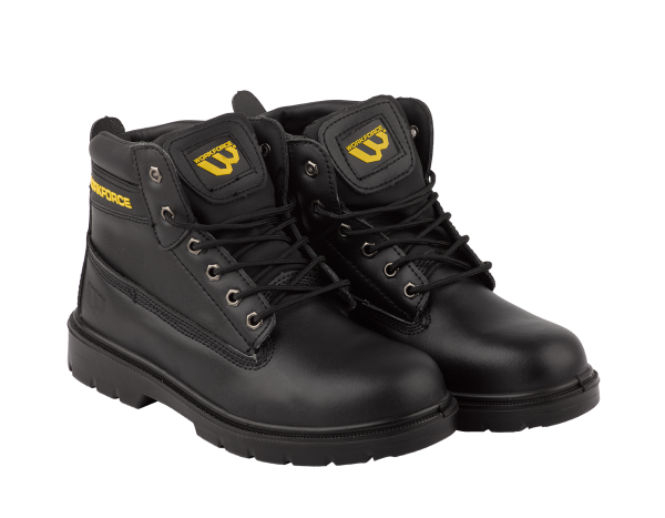 Workforce Black Leather Boot Size 7