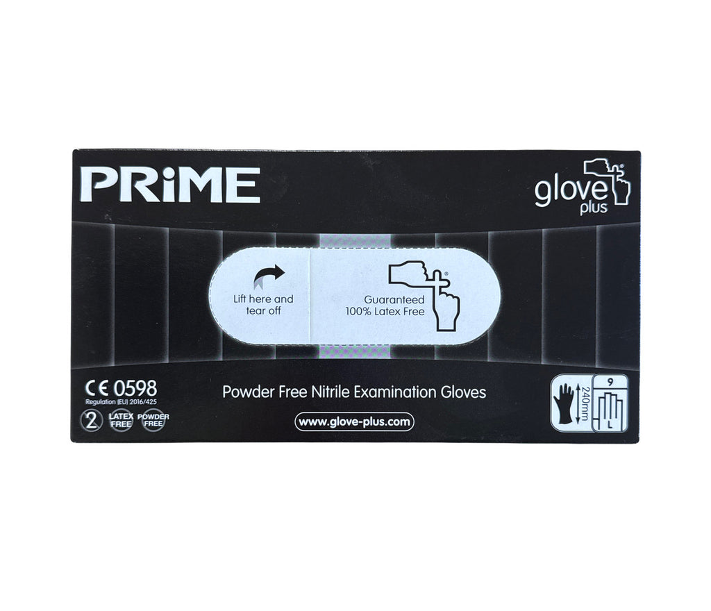 Alba Diagnostics Black Nitrile Disposable Gloves L 100pc