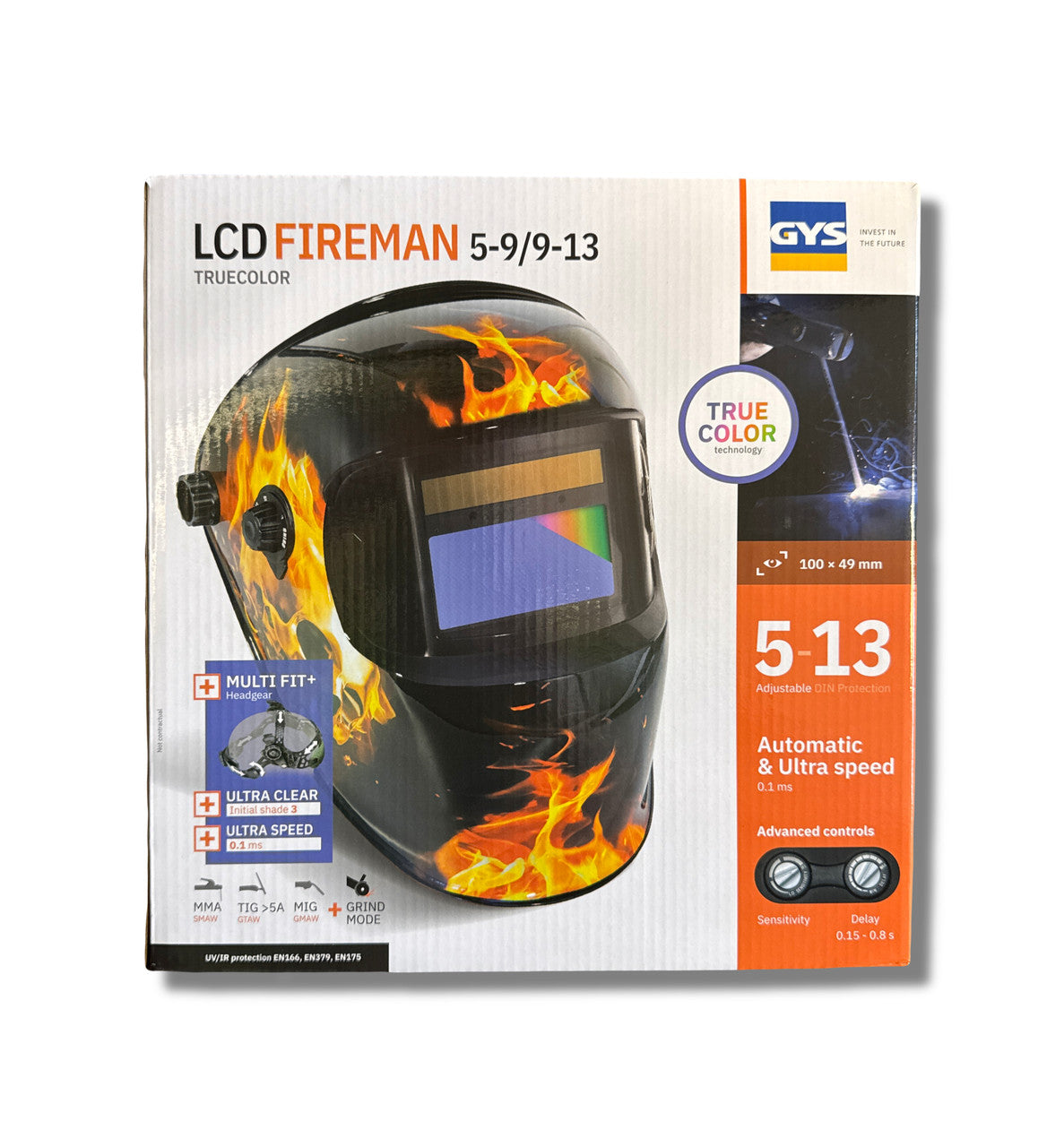 GYS Fire Welding Helmet and Helmet Bag Bundle