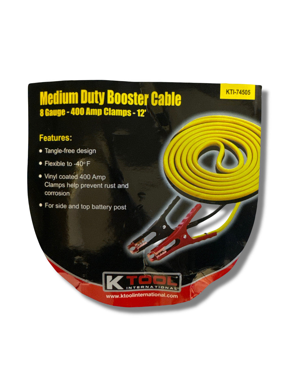 K Tool 12ft Jump Leads with 400Amp Clamps