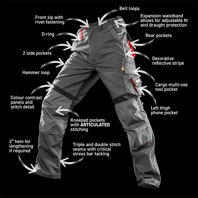 Result Technical Trouser Small W32/R Grey/Black