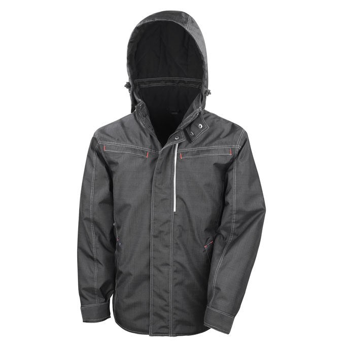 Result Denim Texture Rugged Jacket Black Extra Large