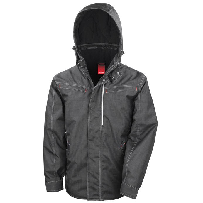 Result Denim Texture Rugged Jacket Black XX Large