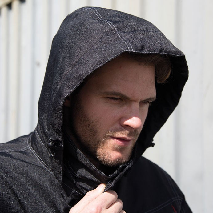 Result Denim Texture Rugged Jacket Black Large