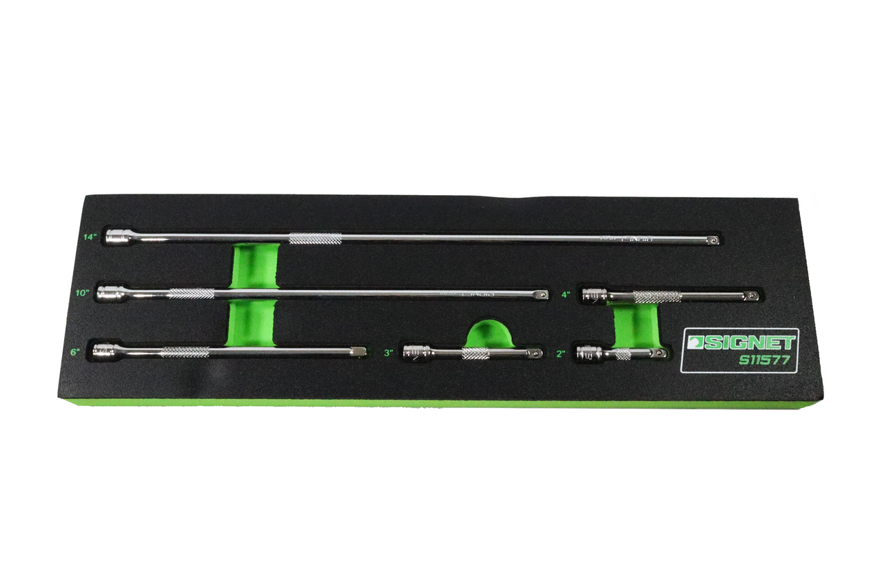 Signet 6 Piece 1/4" Drive Extension Set EVA Foam