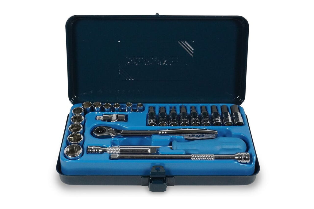 Signet 25pc Socket Set 1/4 Drive Metal Case