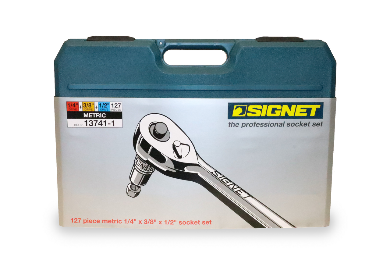 Signet 127pc Metric Tool Kit 1/4 3/8 1/2 Drive