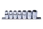 Signet 7pc E-TX Socket Set 1/2 Drive E12-E24 on Rail