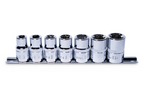 Signet 7pc E-TX Socket Set 1/2 Drive E12-E24 on Rail
