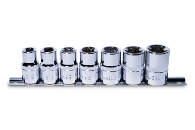 Signet 7pc E-TX Socket Set 1/2 Drive E12-E24 on Rail