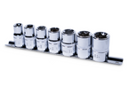 Signet 7pc E-TX Socket Set 1/2 Drive E12-E24 on Rail