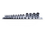 Signet 14pc E-TX Socket Set 1/4 3/8 1/2 Drive E4-E24 on Rail