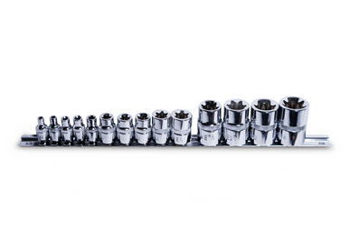 Signet 14pc E-TX Socket Set 1/4 3/8 1/2 Drive E4-E24 on Rail