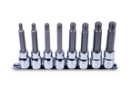 Signet 8 Piece Long Ribe Socket Set 1/2" Drive M7-M14 on Rail 8 Piece