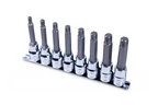 Signet 8 Piece Long Ribe Socket Set 1/2" Drive M7-M14 on Rail 8 Piece