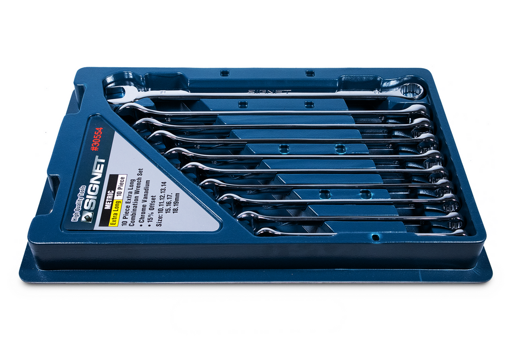 Signet 10 Piece Extra Long Spanner Set 10-19mm