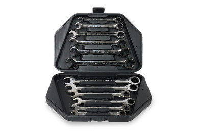 Signet 12 Piece Ratchet Spanner Set Metric 8-19mm Blow Mold Case