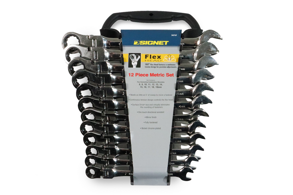 Signet Swivel Head Ratchet Spanner Set 8-19mm