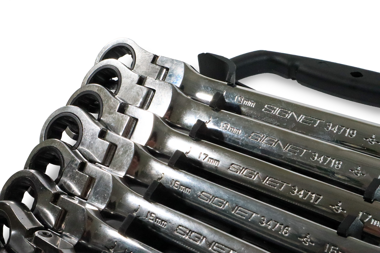 Signet Swivel Head Ratchet Spanner Set 8-19mm