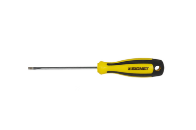 Signet Flat Screwdriver 4x100mm Yellow/Black