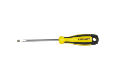 Signet Flat Screwdriver 5x100mm Yellow/Black