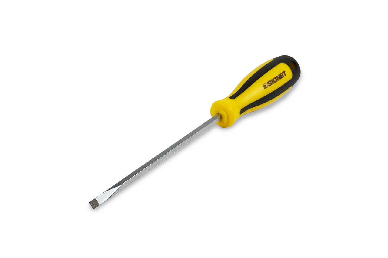 Signet Flat Screwdriver 6x150mm Yellow/Black
