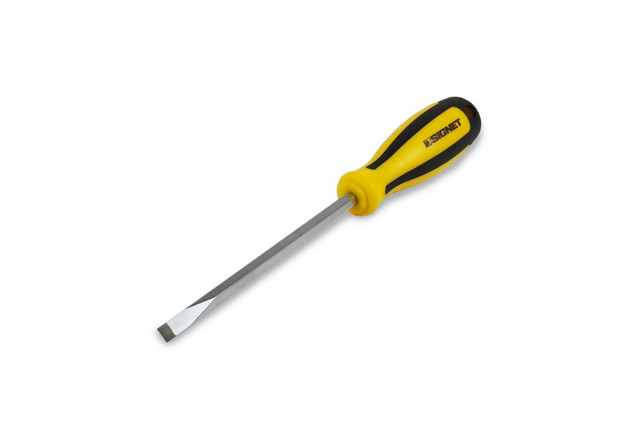Signet Flat Screwdriver 8x150mm Yellow/Black