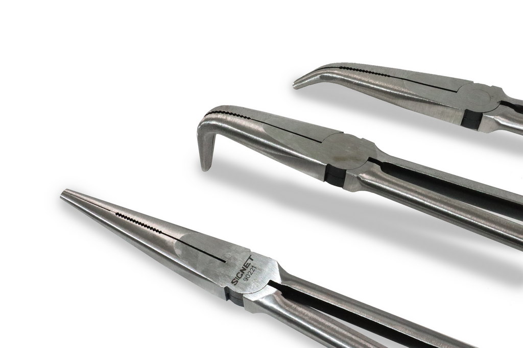 Signet 3 Piece Extra Long Nose Plier Set 400mm 16 Inch EVA FOAM