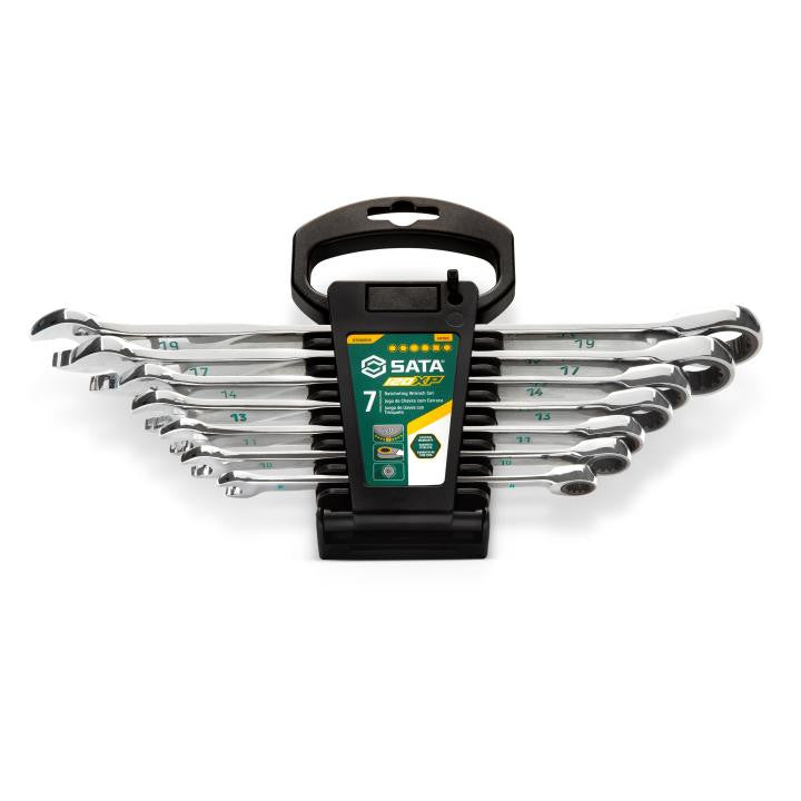 Sata 7pc Metric 120XP 6X Combi Ratcheting Spanner Set 8-19mm